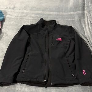 The North Face Women's Black Jacket with Pink Details